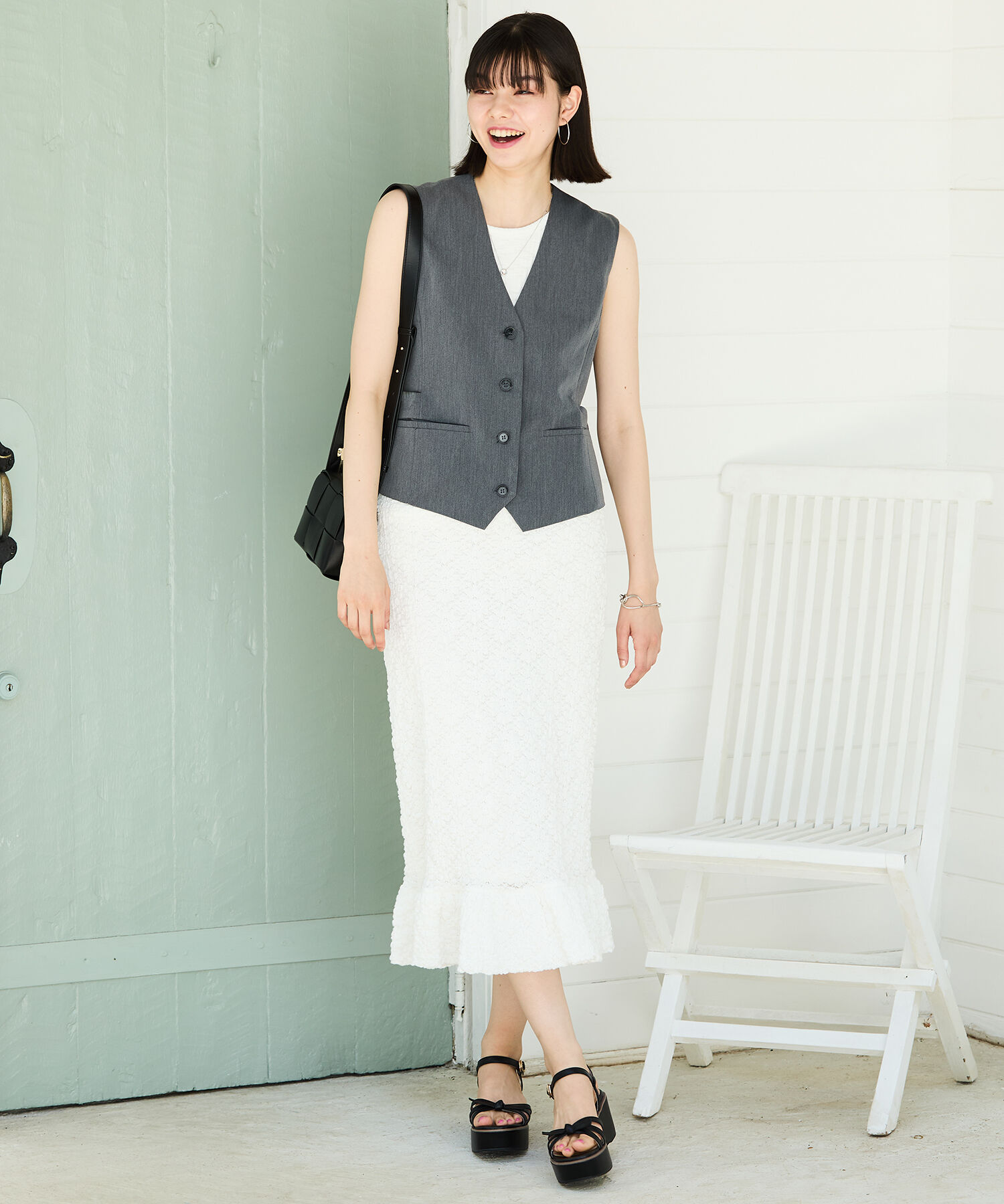 ORiental TRaffic「リボンモチーフ厚底サンダル/41237」|サンダル|