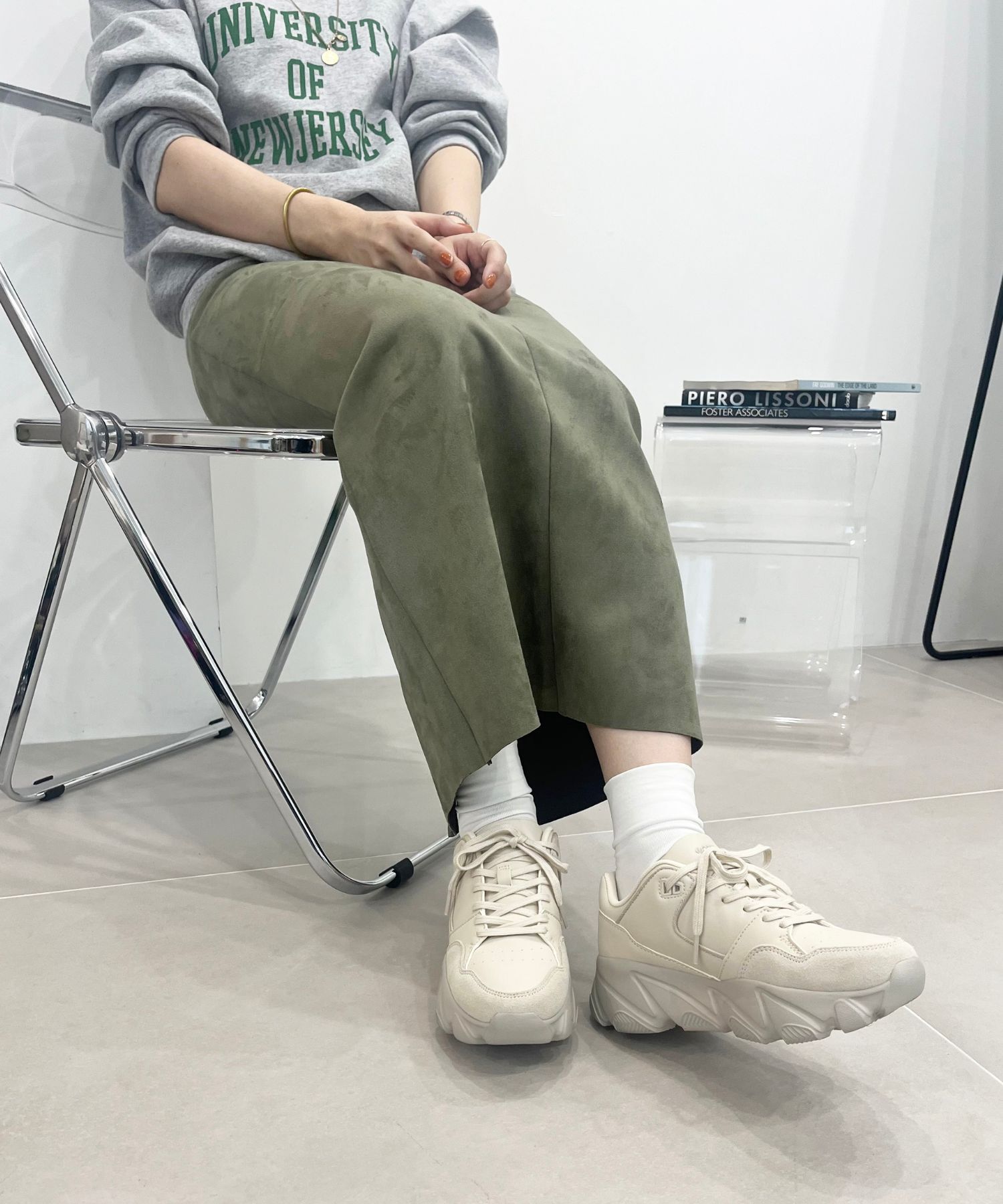 ORiental TRaffic「【アウトレット価格】パンチングデザインボリュームソールスニーカー/OT3738」|スニーカー|