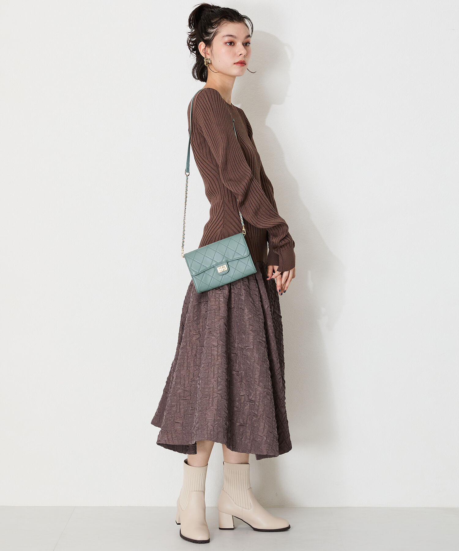 ORiental TRaffic「【BAG】キルティングお財布バッグ/BA-238 トレンド 人気 フェミニン カジュアル」|ショルダー・メッセンジャー|