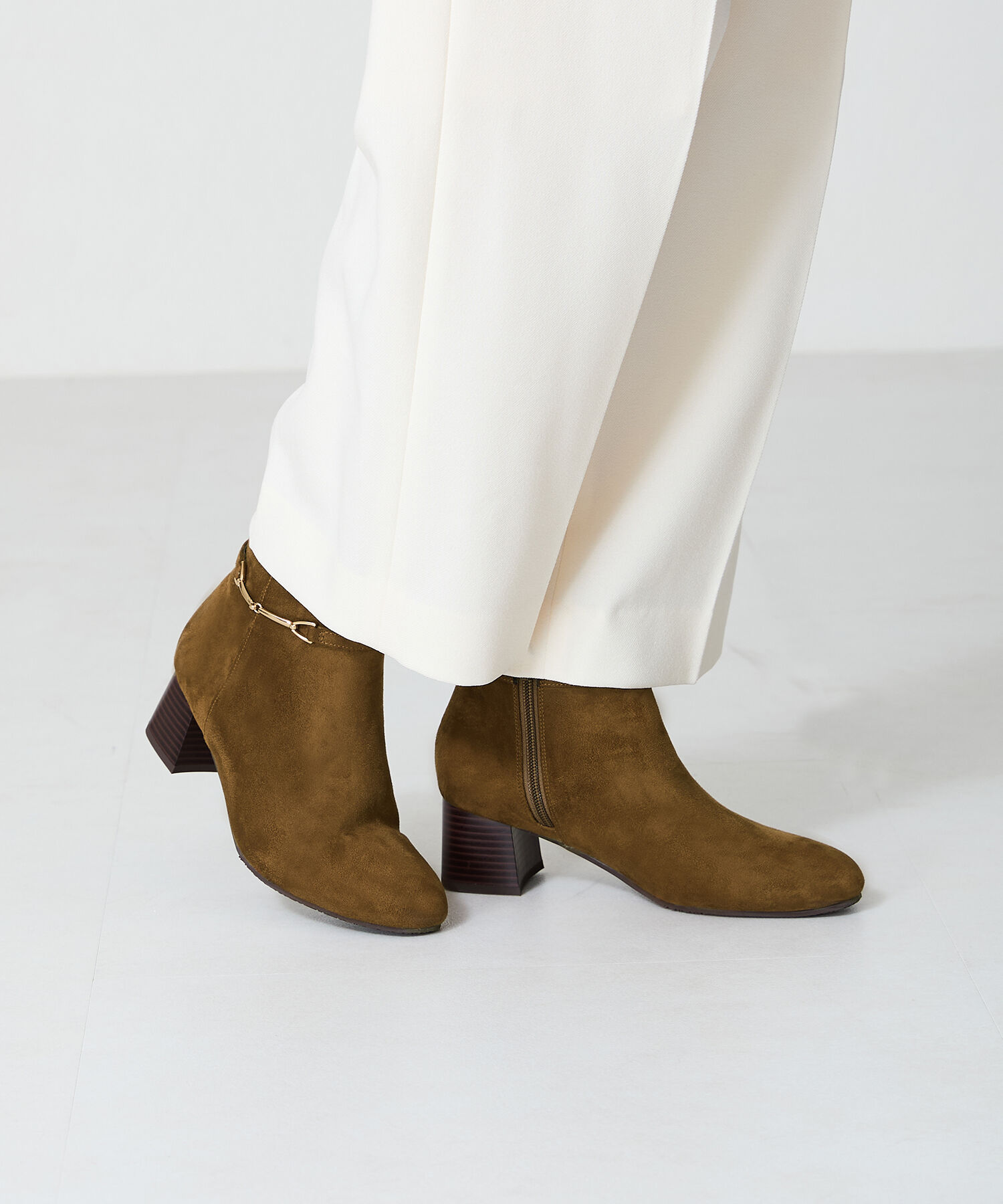 WA Oriental TRaffic「●2024秋冬新作●ビットモチーフミドルヒールブーツ/42406」|ショートブーツ|