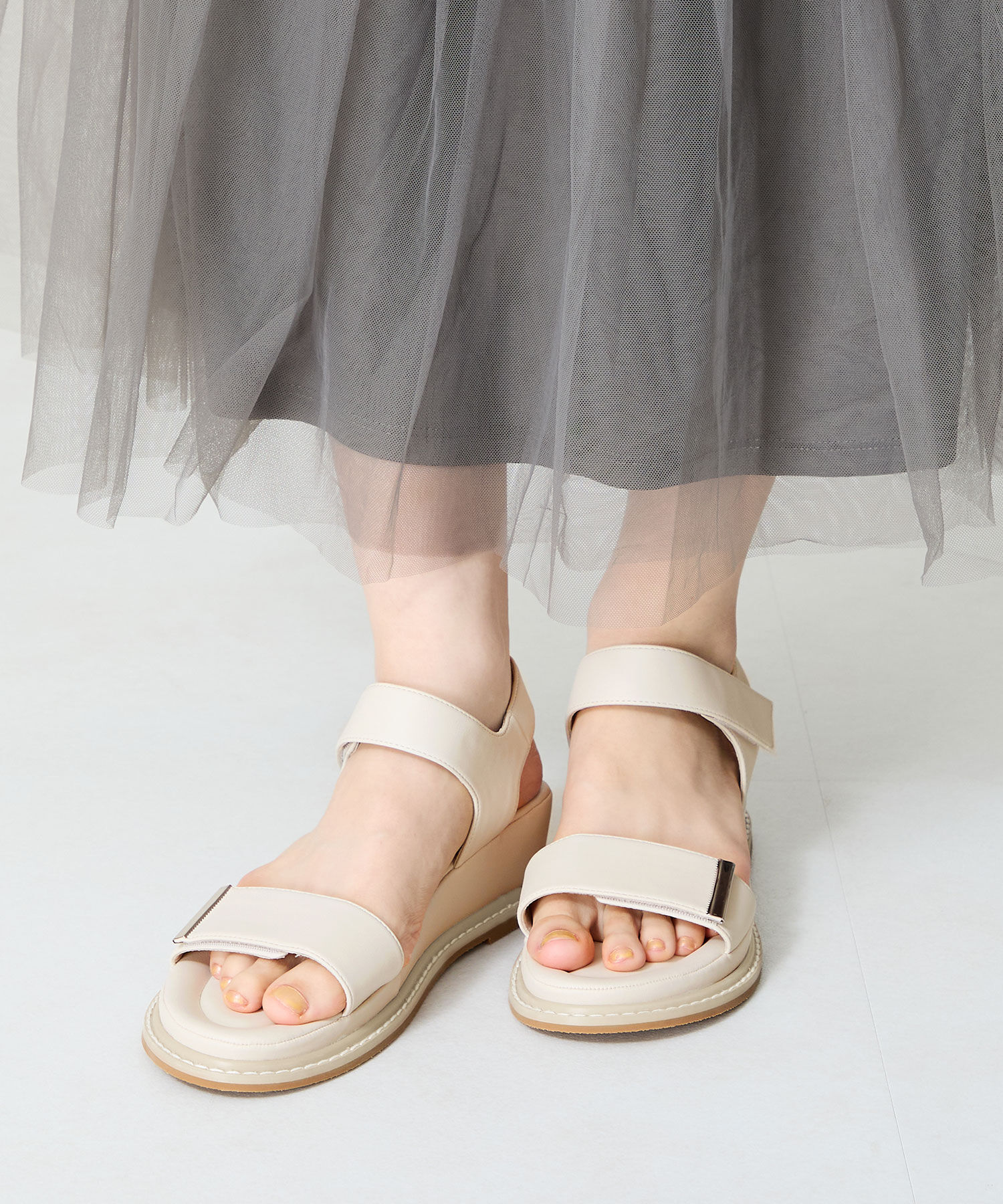 WA Oriental TRaffic「●2025春夏新作●ワンベルトクッションウエッジサンダル/52205 人気 トレンド 売れてる サンダル」|サンダル|