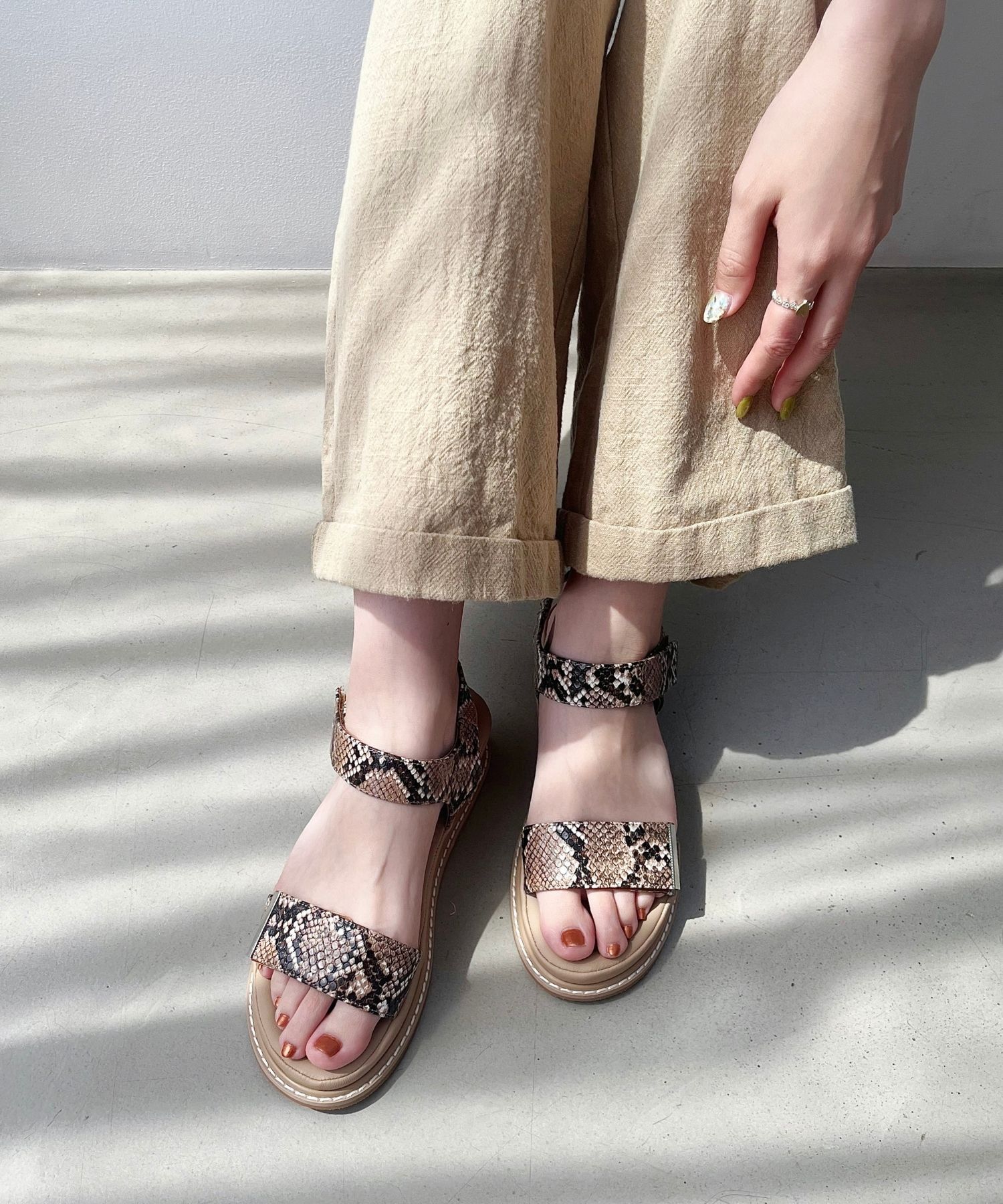 WA Oriental TRaffic「●2025春夏新作●ワンベルトクッションウエッジサンダル/52205 人気 トレンド 売れてる サンダル」|サンダル|