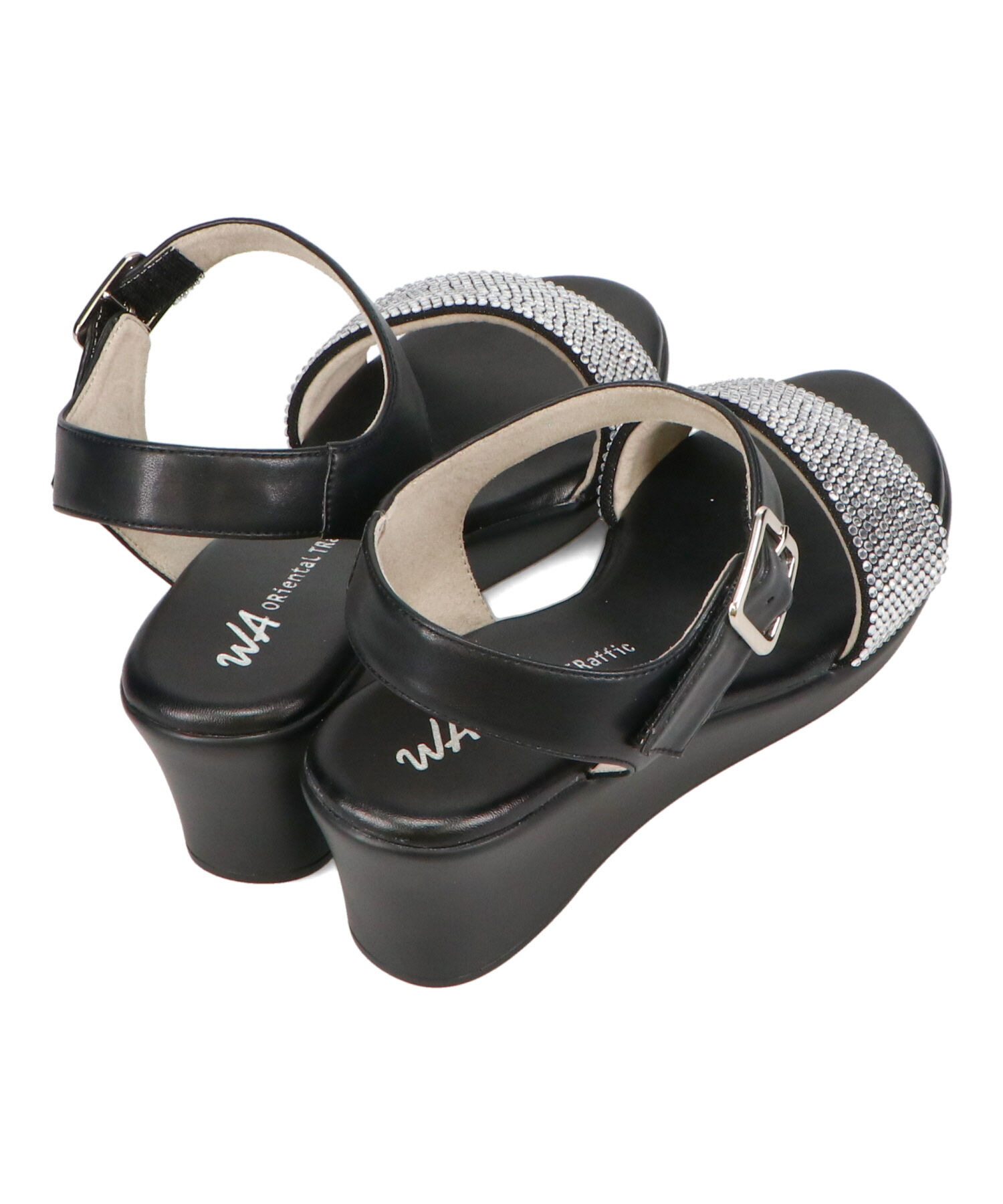 WA Oriental TRaffic「●2025春夏新作●ラインストーンウエッジヒールサンダル/52210 人気 トレンド ヒール6.5cm」|サンダル|