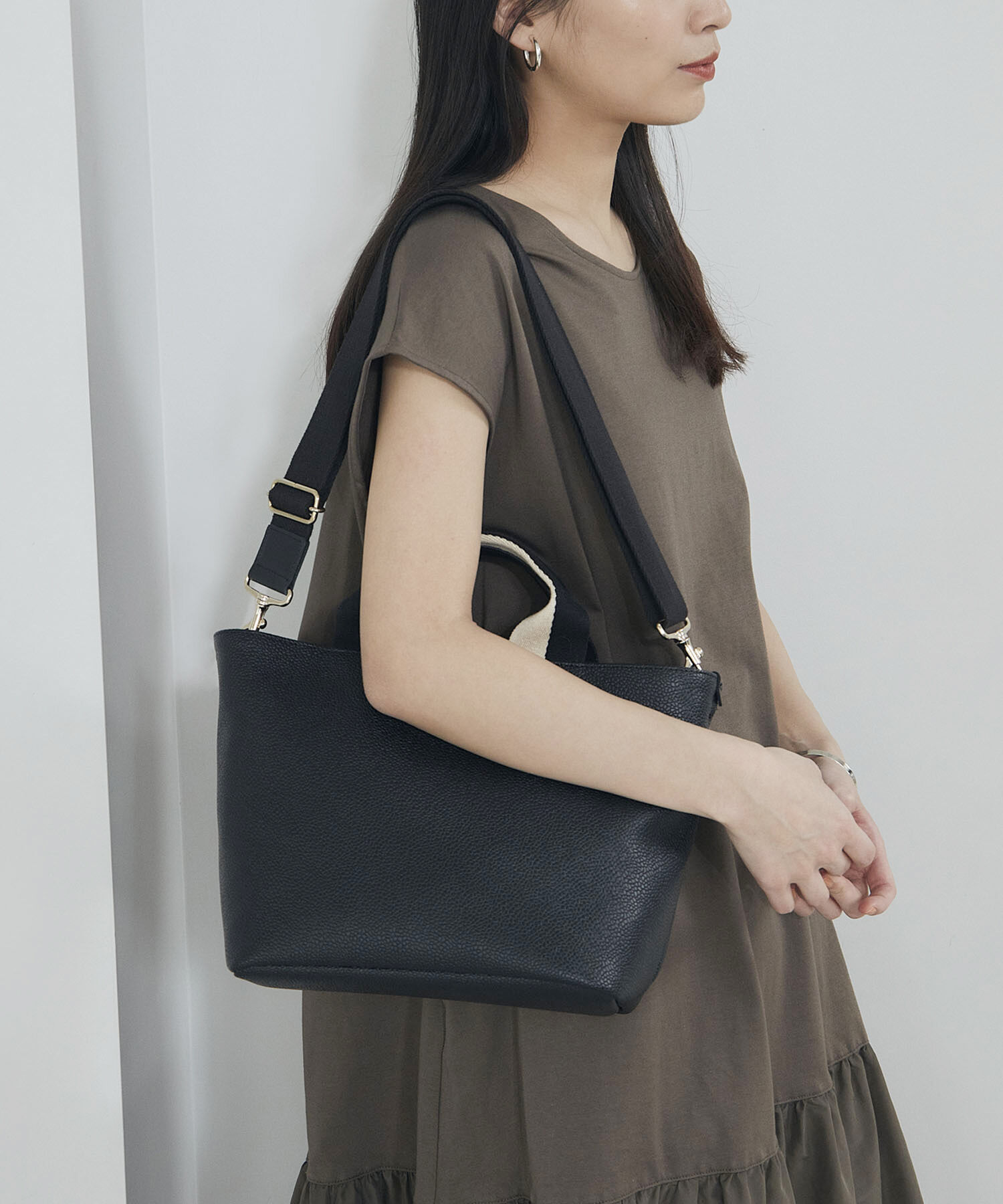 TOPKAPI BREATH「【Breath TOPKAPI】SCOTCH GRAIN スコッチグレイン プレーン バイカラーハンドル ミニ トートバッグ」|トートバッグ|