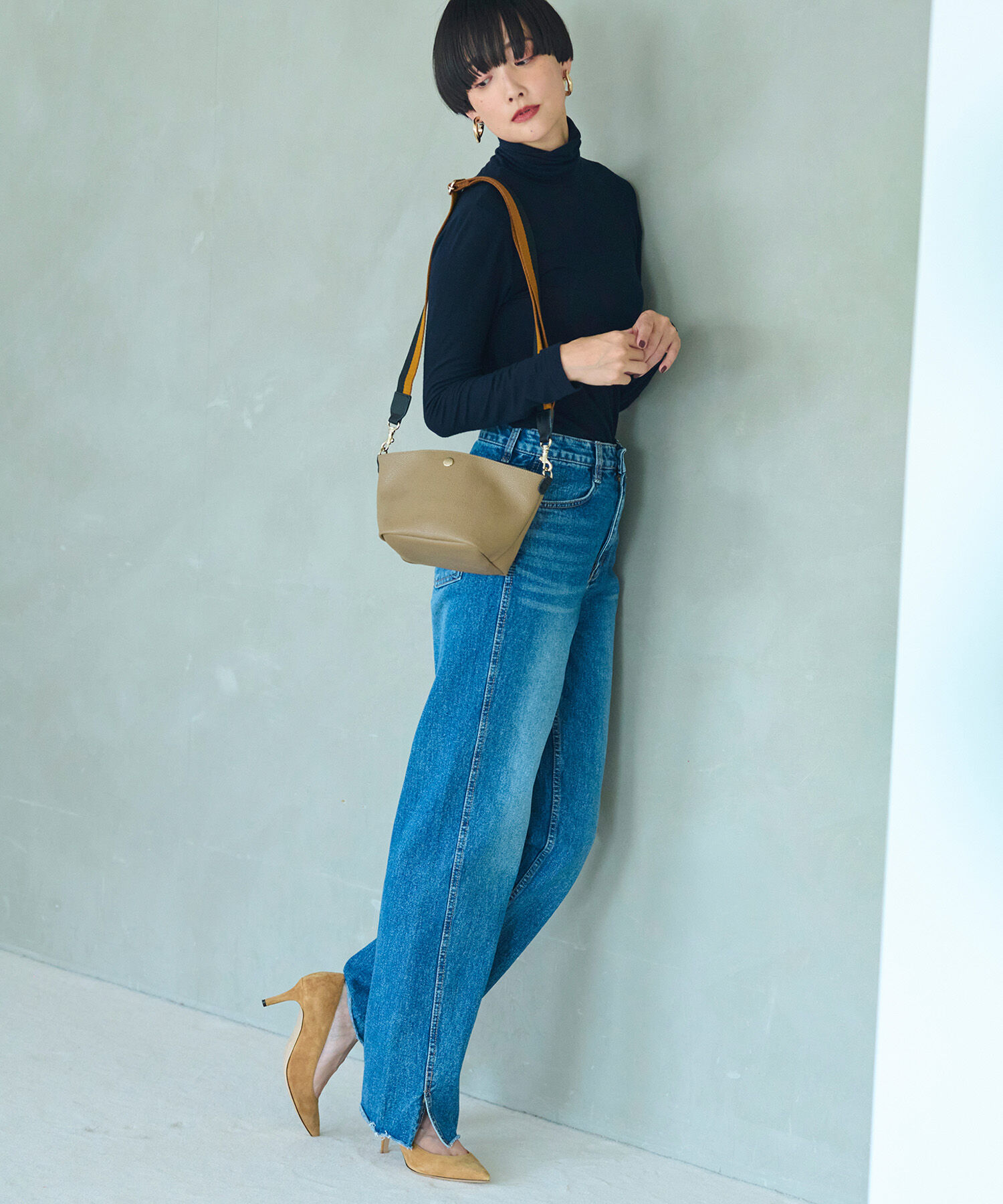 TOPKAPI BREATH「【Breath TOPKAPI】SCOTCH GRAIN スコッチグレイン プレーン バイカラー ミニ ショルダーバッグ」|ショルダー・メッセンジャー|