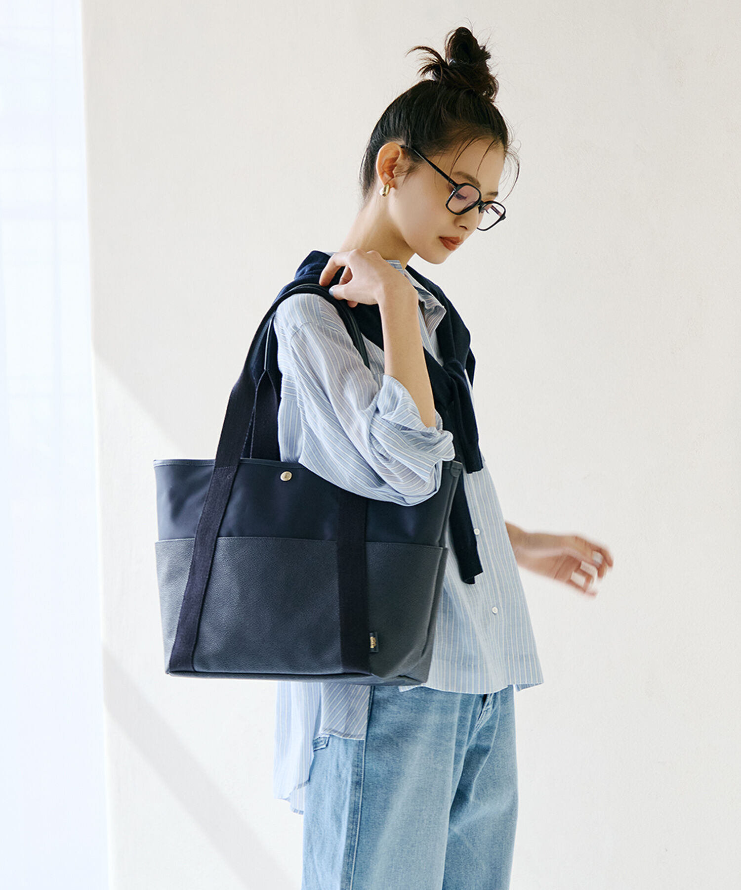 TOPKAPI BREATH「【TOPKAPI &times; 藤本美貴さんコラボ】スコッチグレイン 10ポケット トートバッグ L/マザーズバッグ/撥水」|トートバッグ|