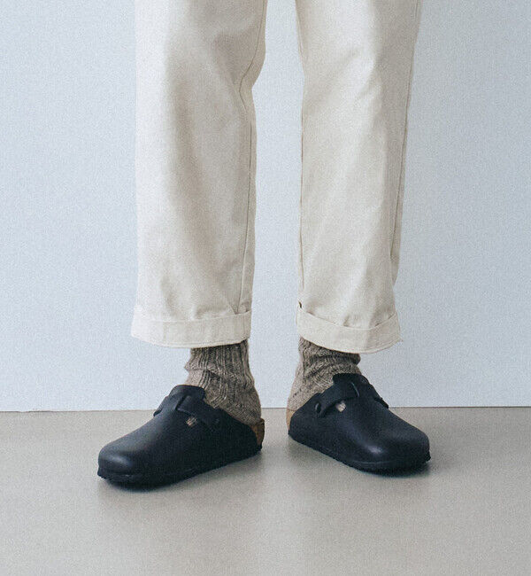 BIRKENSTOCK「【ビルケンシュトック】ボストン/ブラック ナチュラルレザー/クロッグ メンズ レディース」|サンダル|ブラック