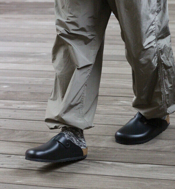 BIRKENSTOCK「【ビルケンシュトック】ボストン/ブラック ナチュラルレザー/クロッグ メンズ レディース」|サンダル|