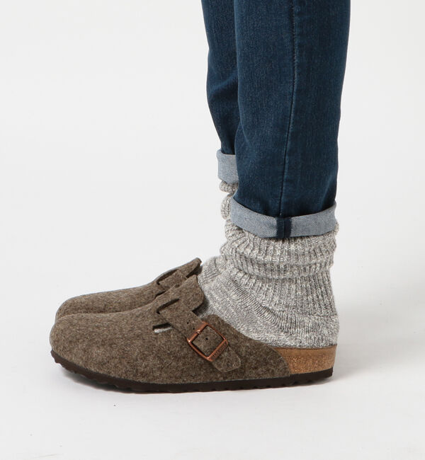 BIRKENSTOCK「NG【ビルケンシュトック】ボストン/カカオ ウール/クロッグ レディース/BOSTON」|サンダル|