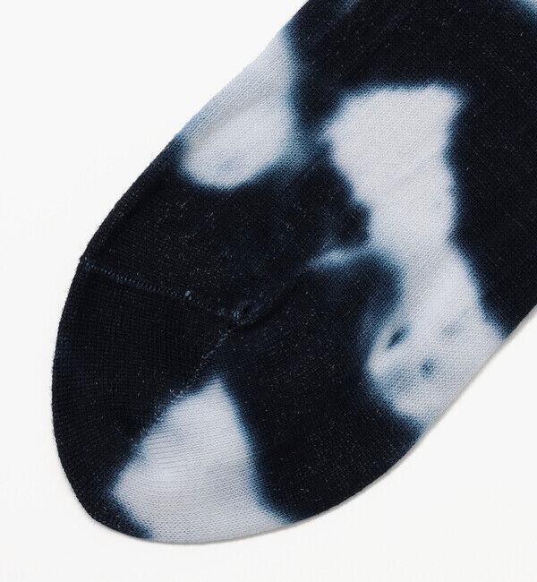 ROTOTO「【ロトト】フォーマルクルーソックス タイダイ/ネイビー ホワイト コットン ポリアミド/靴下」|ソックス|