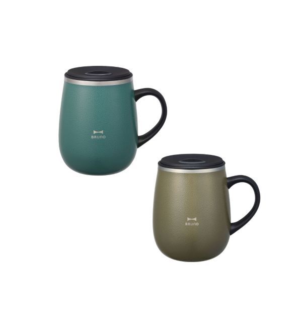 BRUNO「蓋つきステンレスマグ tall 2個入りセット」|グラス・マグカップ|ブルー