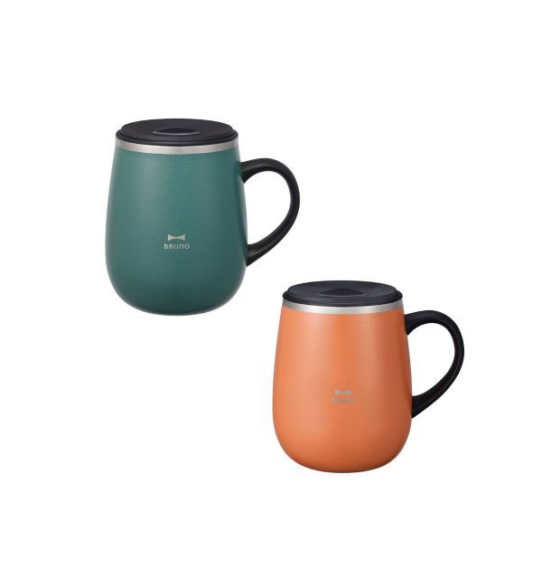 BRUNO「蓋つきステンレスマグ tall 2個入りセット」|グラス・マグカップ|ライトブルー