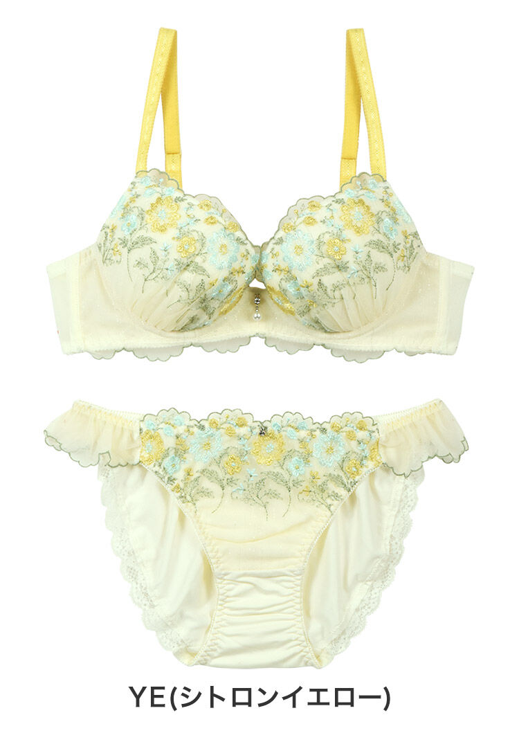 intesucre「アンテシュクレ 毎日フィットブラ ぴったり丸胸タイプ ブラセット IBT335」|インナー|YE