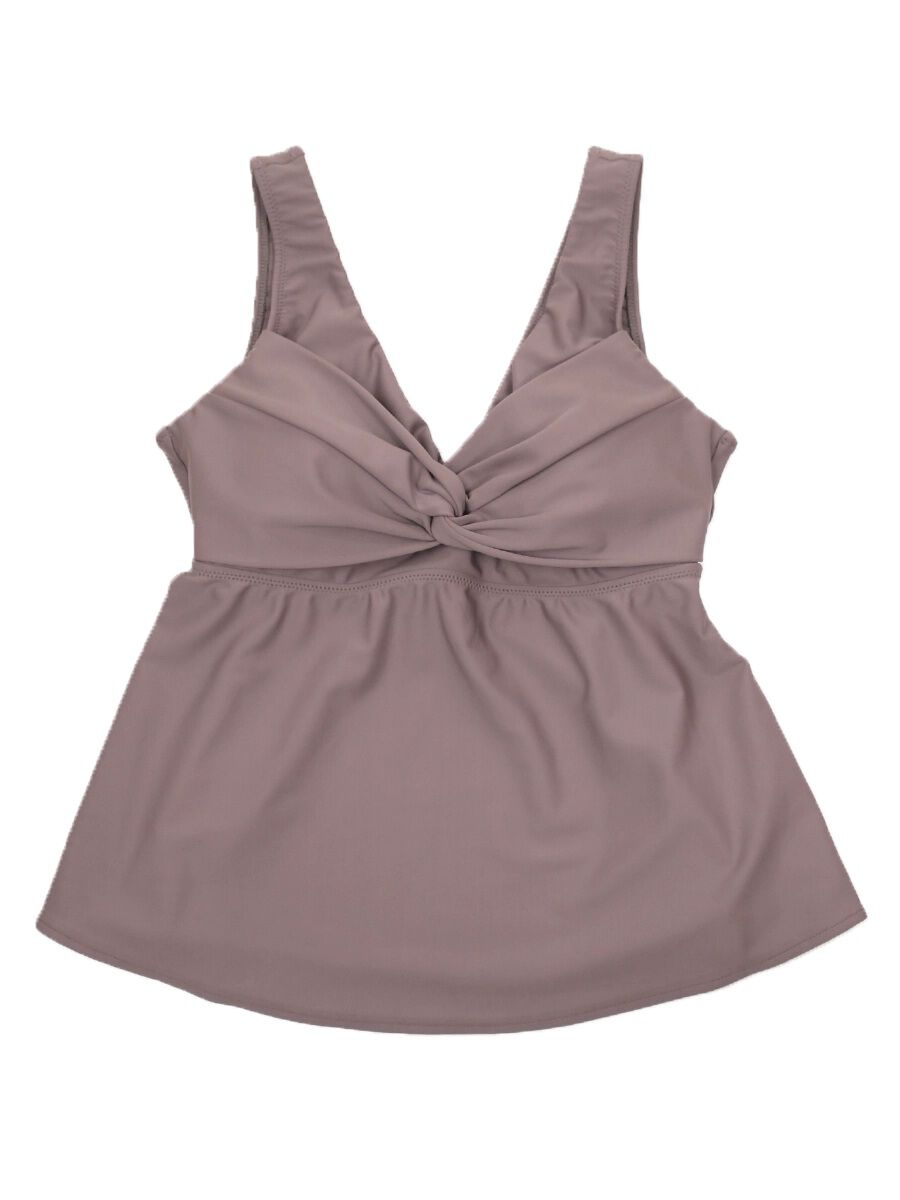 Riberce「【大人水着】無地Vネックキャミソールビキニ」|ビキニ|