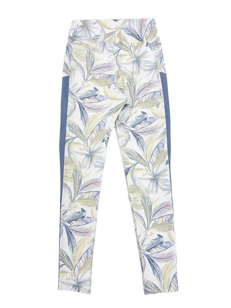 ALBOVE「ペールトーンリーフ柄フルレギンス」|スポーツ|