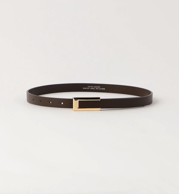 UNITED ARROWS green label relaxing「スクエアギボシ バックルベルト」|ベルト|DK.BROWN