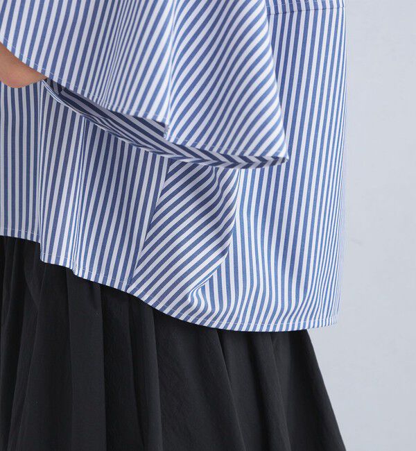 UNITED ARROWS green label relaxing「フレアスリーブ クロップド シャツ -マシンウォッシャブル・UVカット-」|シャツ・ブラウス|