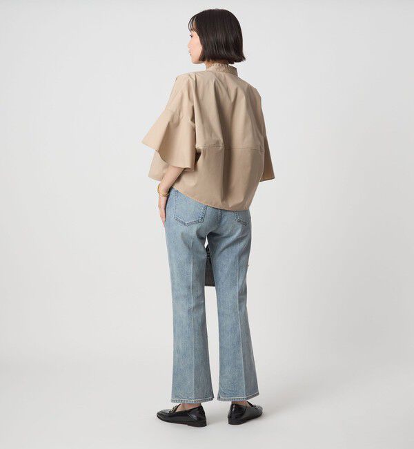 UNITED ARROWS green label relaxing「フレアスリーブ クロップド シャツ -マシンウォッシャブル・UVカット-」|シャツ・ブラウス|