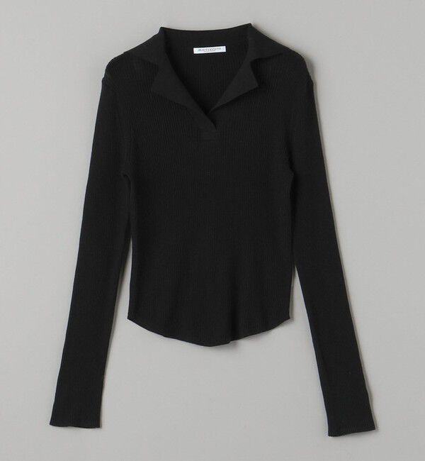 BEAUTY&YOUTH UNITED ARROWS「コットンリブ オープンカラーニット ウォッシャブル」|ニット・セーター|