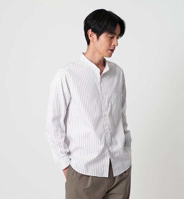 BEAUTY&YOUTH UNITED ARROWS「70/2 ブロード バンドカラー  シャツ REGULAR型」|シャツ・ブラウス|