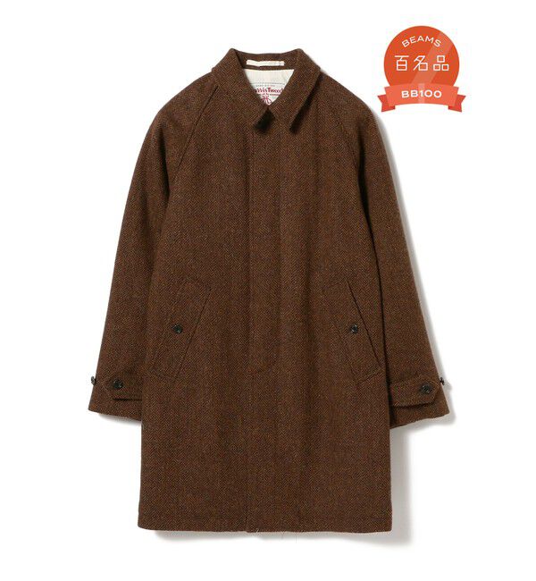 BEAMS PLUS「BEAMS PLUS / ハリスツイード バルカラー コート」|その他|BROWN_HB