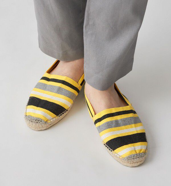 SHIPS「LA MAISON DE LESPADRILLE: エスパドリーユ ボーダー」|スリッポン|イエロー