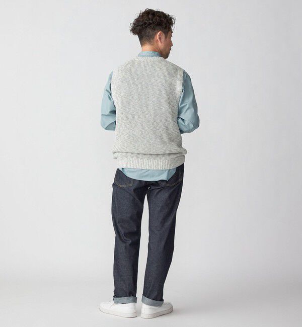 SHIPS「SHIPS:〈手洗い可能〉リネン/コットン メランジ ニットベスト」|ベスト・ジレ|