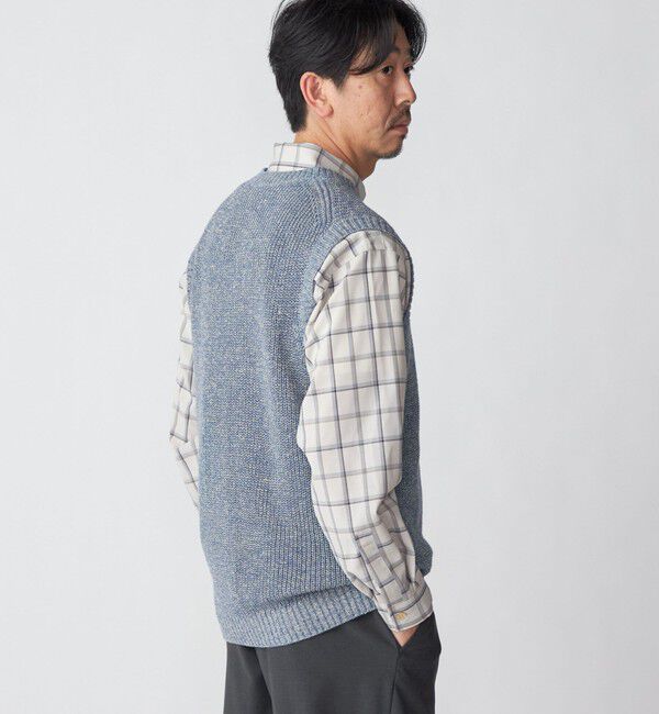 SHIPS「SHIPS:〈手洗い可能〉リネン/コットン メランジ ニットベスト」|ベスト・ジレ|