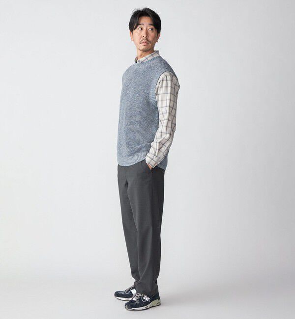 SHIPS「SHIPS:〈手洗い可能〉リネン/コットン メランジ ニットベスト」|ベスト・ジレ|