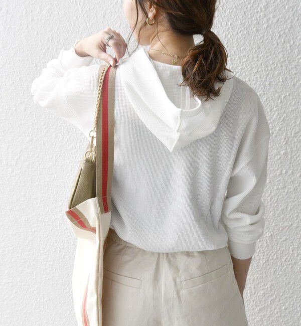 SHIPS any「SHIPS any:〈洗濯機可能〉ワッフル フーディ プルオーバー」|Tシャツ・カットソー|