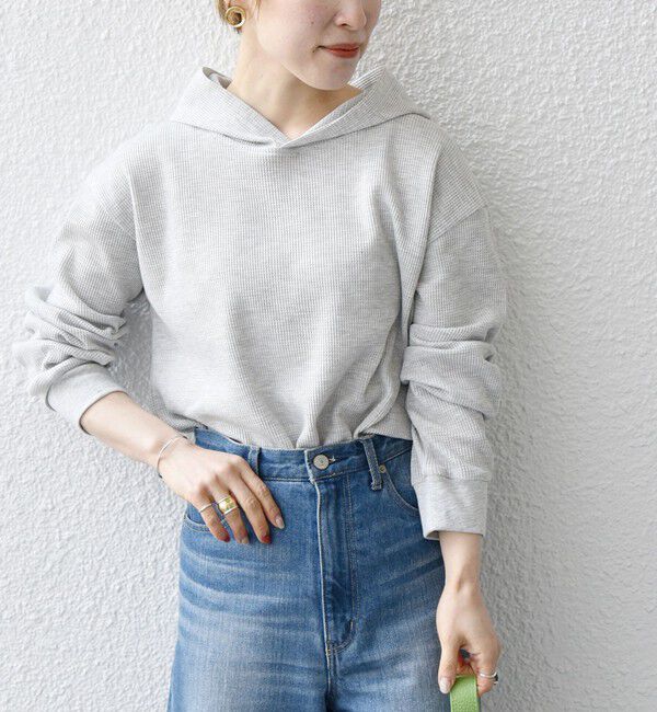 SHIPS any「SHIPS any:〈洗濯機可能〉ワッフル フーディ プルオーバー」|Tシャツ・カットソー|