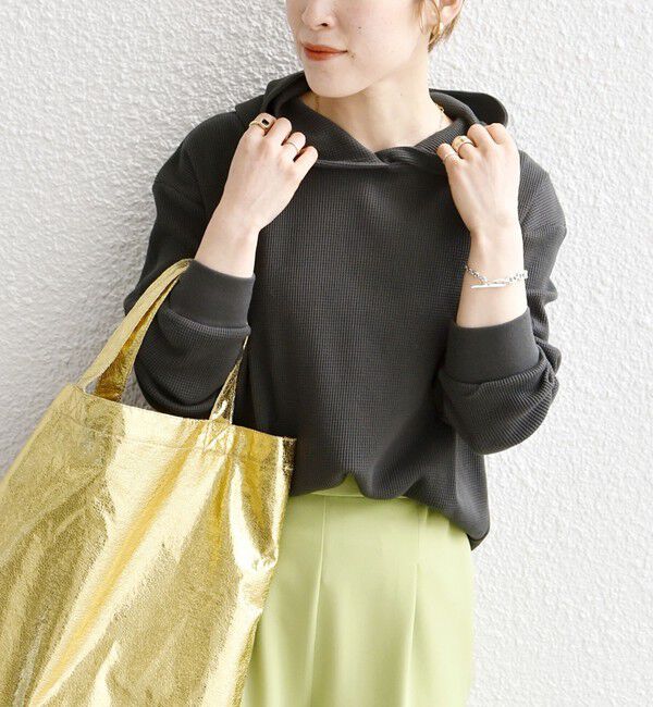 SHIPS any「SHIPS any:〈洗濯機可能〉ワッフル フーディ プルオーバー」|Tシャツ・カットソー|