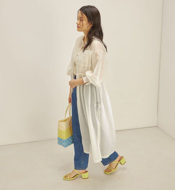 SHIPS for women「〈手洗い可能〉カールマイヤー 羽織り ワンピース◇」|ワンピース|