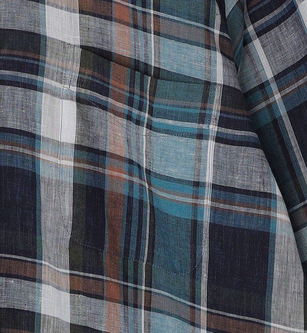 SHIPS「CORDINGS: マブチ チェック リネン シャツ」|シャツ・ブラウス|