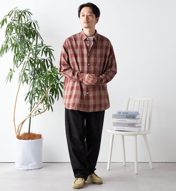 SHIPS any「SHIPS any: オーバーサイズ レギュラーカラー チェック／ストライプ 長袖 シャツ◇」|シャツ・ブラウス|