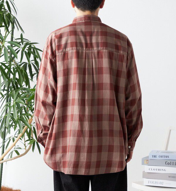 SHIPS any「SHIPS any: オーバーサイズ レギュラーカラー チェック／ストライプ 長袖 シャツ◇」|シャツ・ブラウス|