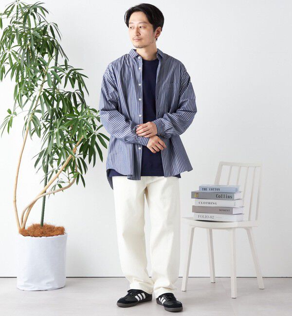 SHIPS any「SHIPS any: オーバーサイズ レギュラーカラー チェック／ストライプ 長袖 シャツ◇」|シャツ・ブラウス|