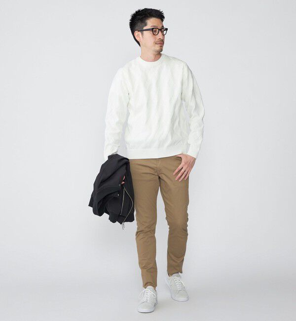 SHIPS「SHIPS: japan quality オイカワデニム縫製 ピケ ストレッチ 5ポケット 」|チノ|