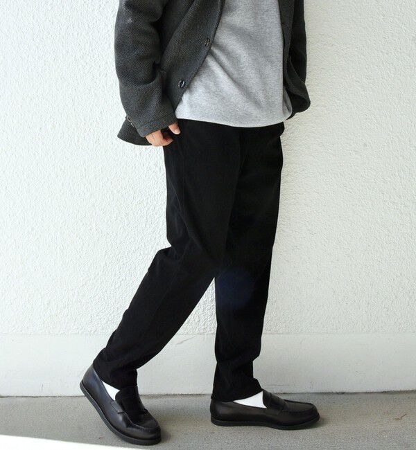 SHIPS any「SHIPS any: ストレッチ コーデュロイ テーパード イージー パンツ 24FW◇」|チノ|ブラック