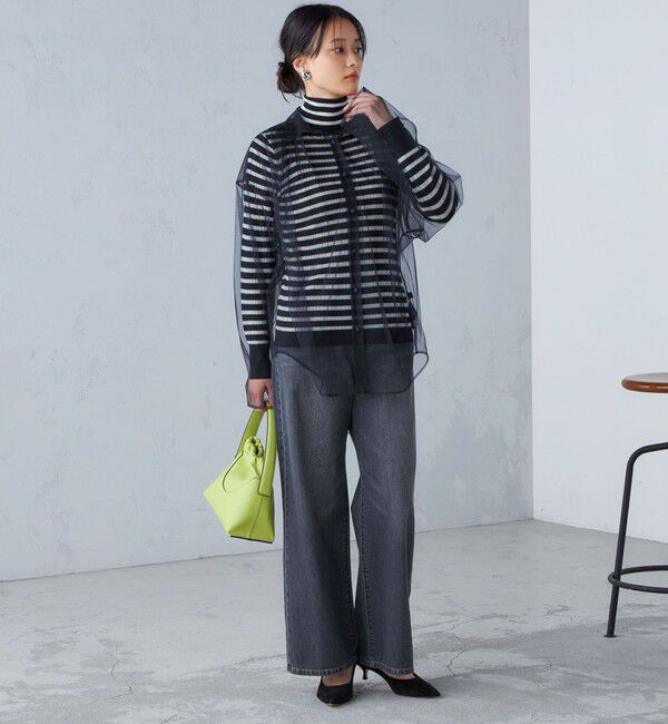 SHIPS for women「〈手洗い可能〉チュール ビッグ シャツ ◇」|シャツ・ブラウス|