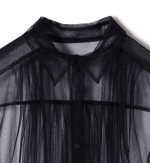 SHIPS for women「〈手洗い可能〉チュール ビッグ シャツ ◇」|シャツ・ブラウス|