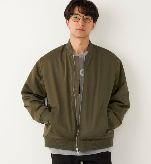 SHIPS Colors 「SHIPS Colors:〈撥水〉ボア ボマー ジャケット」|ブルゾン・スタジャン|オリーブ