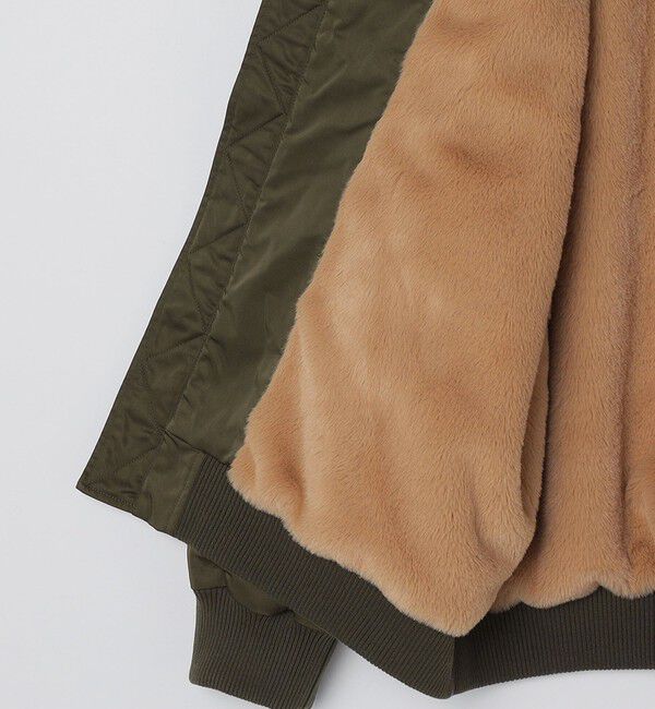 SHIPS Colors 「SHIPS Colors:〈撥水〉ボア ボマー ジャケット」|ブルゾン・スタジャン|