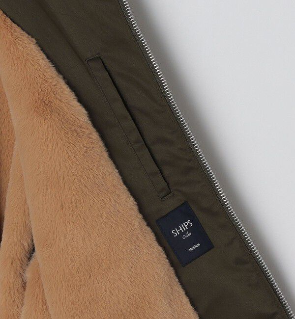 SHIPS Colors 「SHIPS Colors:〈撥水〉ボア ボマー ジャケット」|ブルゾン・スタジャン|