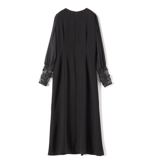 SHIPS for women「【SHIPS別注】kaene:ブラック フォーマル レース スリーブ ワンピース（セレモニー対応可）」|ワンピース|
