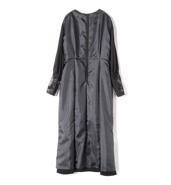 SHIPS for women「【SHIPS別注】kaene:ブラック フォーマル レース スリーブ ワンピース（セレモニー対応可）」|ワンピース|