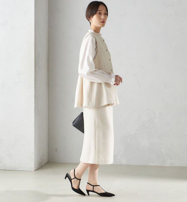 SHIPS for women「〈セレモニー対応可〉スラブ ツイード ジレ（セットアップ対応）」|ベスト・ジレ|