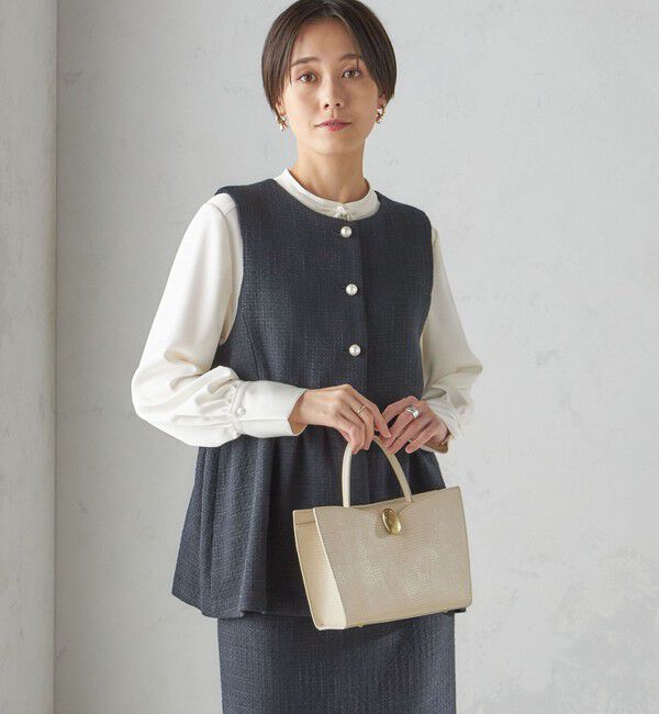 SHIPS for women「〈セレモニー対応可〉スラブ ツイード ジレ（セットアップ対応）」|ベスト・ジレ|