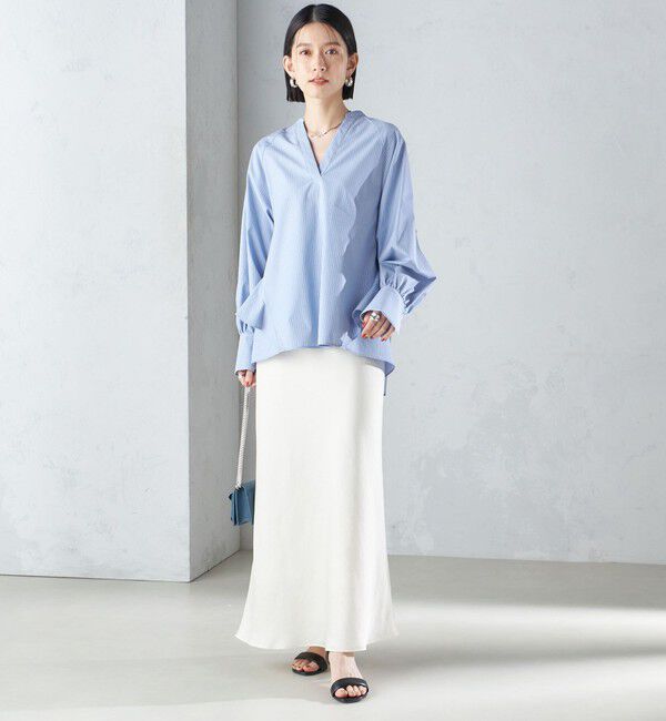 SHIPS for women「〈手洗い可能〉バイアス サテン マーメイド スカート」|スカート|