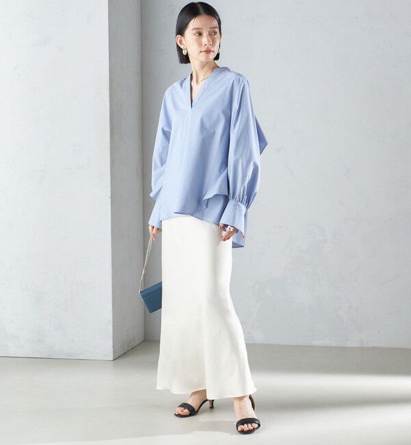 SHIPS for women「〈手洗い可能〉バイアス サテン マーメイド スカート」|スカート|